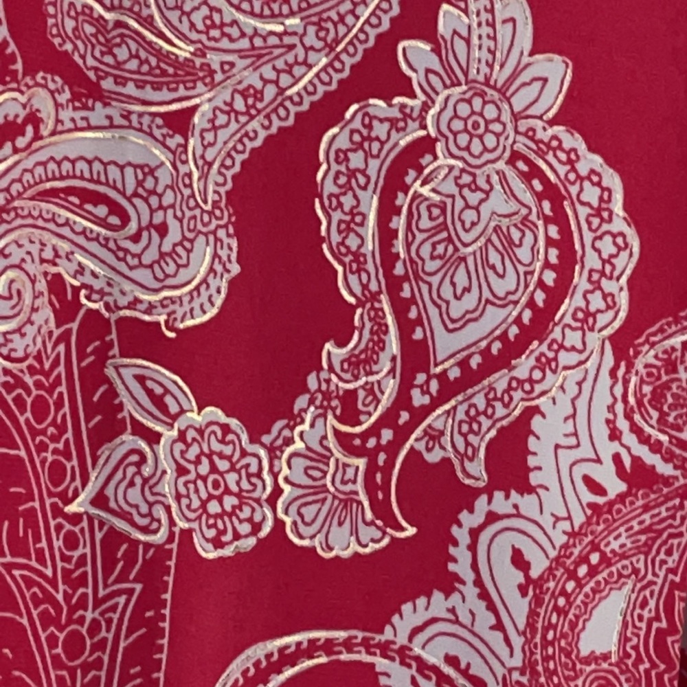 IMAN Pink Paisley Long Tall Pants Plus Size 2X 18 - Picture 2 of 3